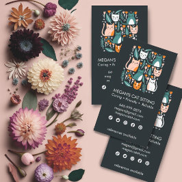 かわいい子猫カラフルと獣医さん 名刺