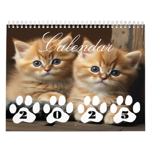 かわいい子猫カレンダー 2025 完璧な猫好きへのギフト カレンダー (カバー)