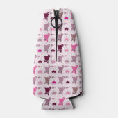 かわいい子猫ガールズパターン ボトルクーラー (裏面)