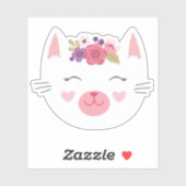 かわいい子猫ガールバースデーパーティー シール (シート)