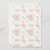 かわいい子猫ガールベビーシャワー招待状 招待状 (裏面)