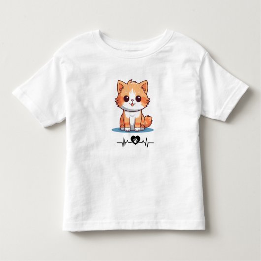 かわいい子猫キッズTシャツ トドラーTシャツ (正面)