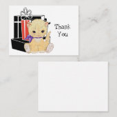 かわいい子猫ギフトボックスサンキューカード ノートカード (正面/裏面)