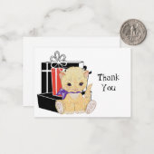 かわいい子猫ギフトボックスサンキューカード ノートカード (正面/裏面インサイチュ)