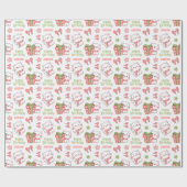 かわいい子猫ギフトリボン子供の誕生日 ラッピングペーパー (フラット)
