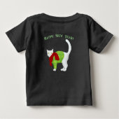 かわいい子猫クリスマスツリーTシャツ ベビーTシャツ (裏面)