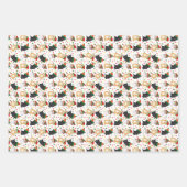 かわいい子猫クリスマスラッピング紙 ラッピングペーパーシート (正面)