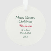 かわいい子猫クリスマスリースキッズ オーナメント (裏面)