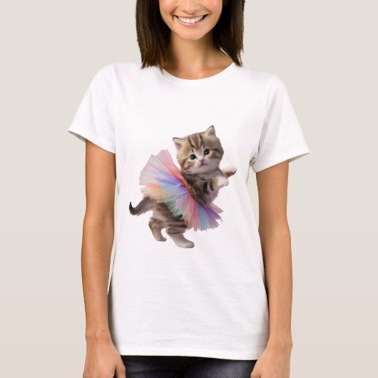 かわいい子猫グラフィックTシャツ Tシャツ (正面)
