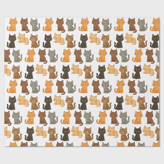 かわいい子猫コレクション ラッピングペーパー (フラット)