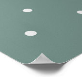 かわいい子猫コーヒーマグ写真の花の緑モダン ポスター (角)