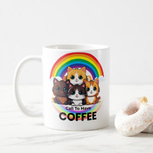 かわいい子猫コーヒーマグ:かわいい猫好きプレゼント コーヒーマグカップ