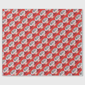 かわいい子猫サンタのリトルヘルパー3 ラッピングペーパー (フラット)