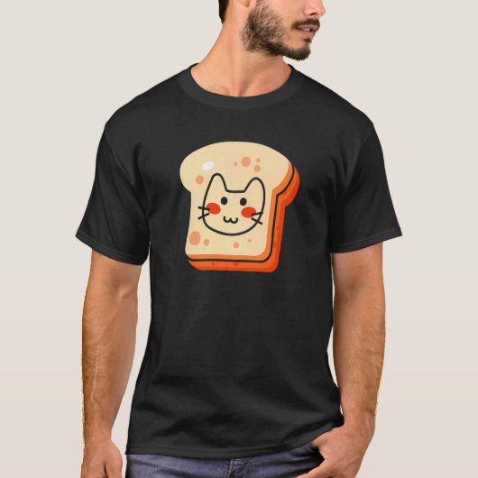 かわいい子猫サンドイッチ 猫の飼い主 Tシャツ (正面)