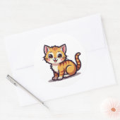 かわいい子猫ステッカーセット ラウンドシール (封筒)
