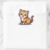 かわいい子猫ステッカーセット ラウンドシール (バッグ)