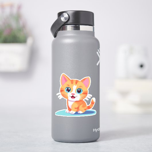 かわいい子猫ステッカー シール (HydroFlask)