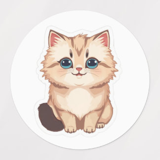 かわいい子猫ステッカー ラベル