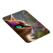 かわいい子猫ターコイズの目 – 愛してる マグネット (右側)