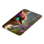 かわいい子猫ターコイズの目 – 愛してる マグネット (左側)