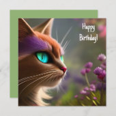 かわいい子猫ターコイズ目 (正面/裏面)