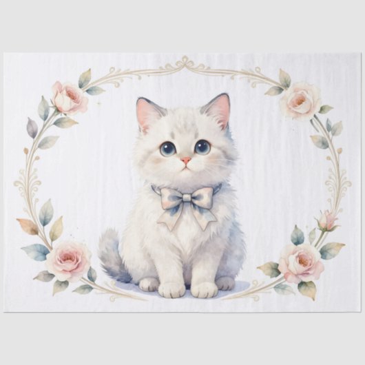 かわいい子猫ティッシュペーパー 薄葉紙 (正面)