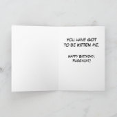 かわいい子猫ネコハッピーバースデープッシネコ カード (内部)