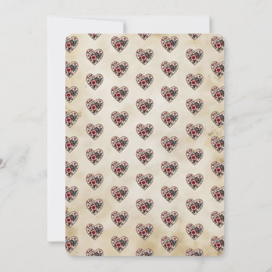 かわいい子猫ネコロカビリー子供の誕生日パーティー 招待状 (裏面)