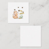 かわいい子猫ハチ花空白のノートカード ノートカード (正面/裏面)