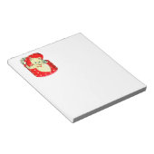 かわいい子猫ハートヴィンテージ猫レトロ子猫 ノートパッド (アングル)