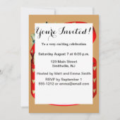 かわいい子猫ハートヴィンテージ猫レトロ子猫 招待状 (正面)