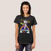 かわいい子猫バックパック野球帽LEARNING ROC Tシャツ (正面フル)