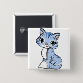 かわいい子猫バッジ 缶バッジ (正面&裏面)