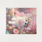 かわいい子猫バラと花 タペストリー (正面(横))