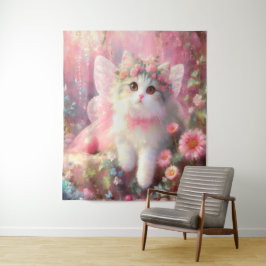 かわいい子猫バラと花 タペストリー