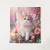 かわいい子猫バラと花 タペストリー (正面)