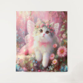 かわいい子猫バラと花 タペストリー