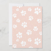 かわいい子猫バルーン |おもしろいピンクガールズ誕生日 招待状 (裏面)