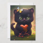 かわいい子猫バレンタインデーのカード (正面)