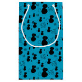 かわいい子猫パターン スモールペーパーバッグ (裏面)