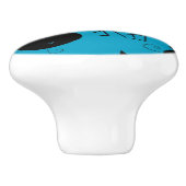 かわいい子猫パターン セラミックノブ (側面)