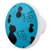 かわいい子猫パターン セラミックノブ (右)