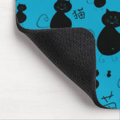 かわいい子猫パターン マウスパッド (コーナー)