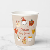 かわいい子猫パーソナライズされた赤ちゃんシャワー 紙コップ (正面)