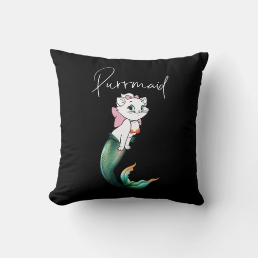 かわいい子猫パーメイド – おもしろいマーメイド猫デザイン クッション (正面)