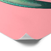 かわいい子猫パーメイド – おもしろいマーメイド猫デザイン ポスター (角)