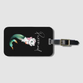 かわいい子猫パーメイド – おもしろいマーメイド猫デザイン ラゲッジタグ (正面横)