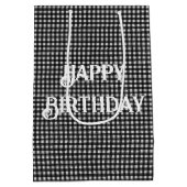 かわいい子猫パールネックレスを着て ミディアムペーパーバッグ (裏面)