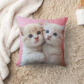 かわいい子猫ピロークッション クッション (ブランケット)