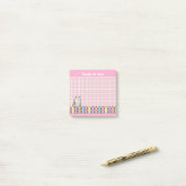 かわいい子猫ピンクの想い ポストイット (デスク上)